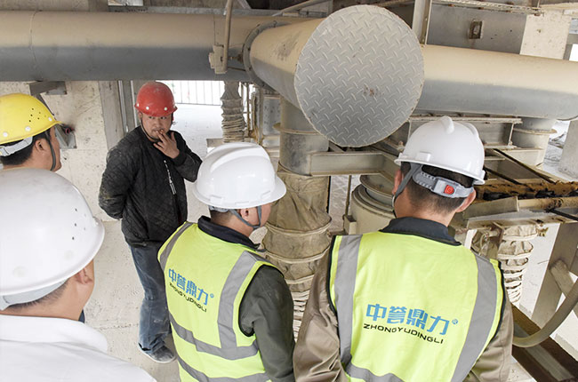 中譽鼎力售后服務人員現場排查設備使用情況