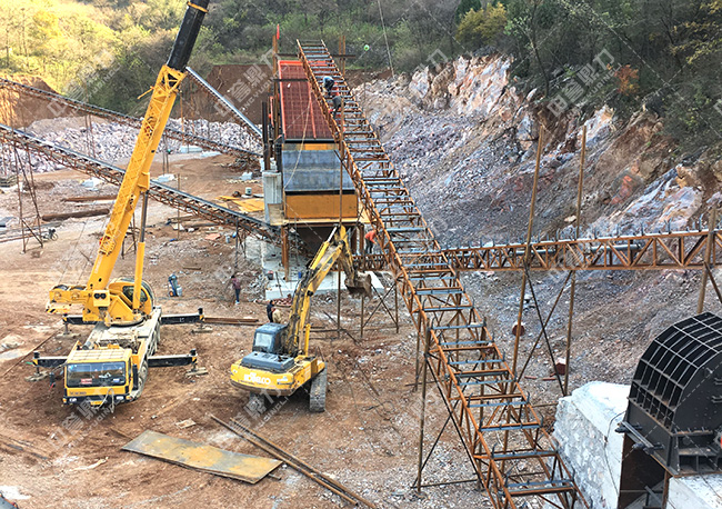 時(shí)產(chǎn)500噸石子生產(chǎn)線流程