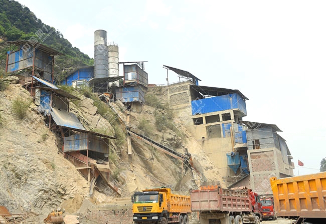 自上而下的采石場生產線