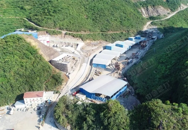 寶巖建材制砂生產(chǎn)線航拍