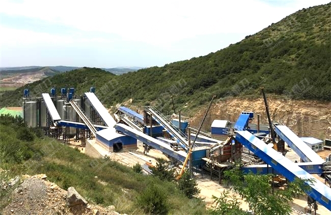 投產的砂石生產線