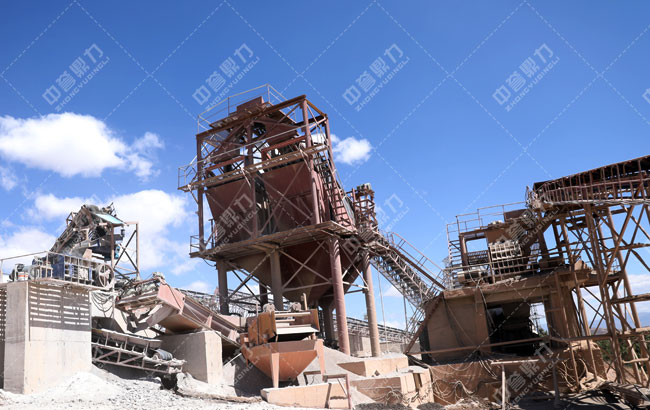 時產1000噸石子生產線生產線現場